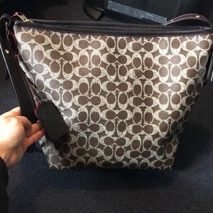 Authentic Coach crossbody carryall style bag purse